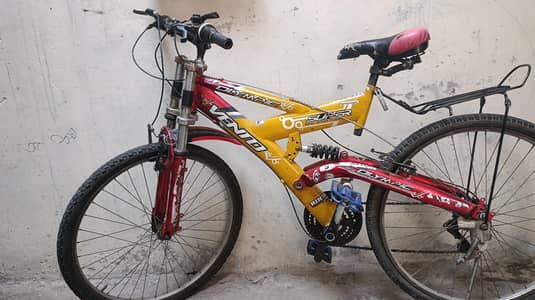mountain bike with back suspension ( gear )