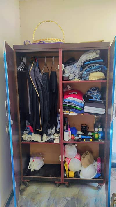 2 door Wooden Wardrobe for Home Use