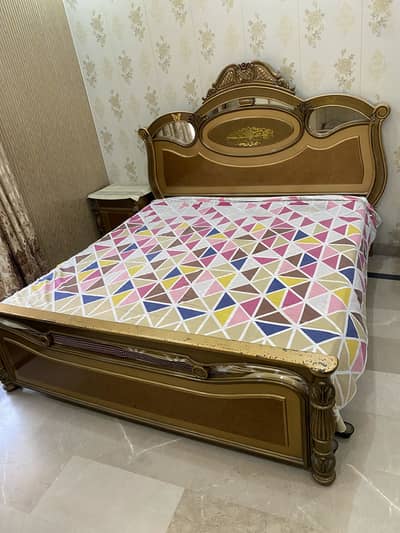 King size without mattress lasani wooden made with wardrobes