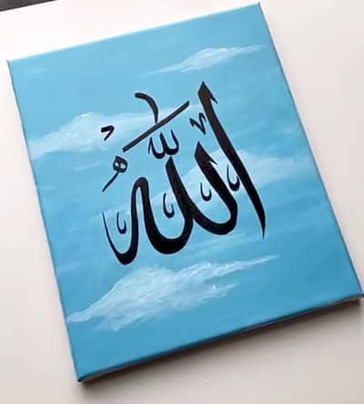 hand made calligraphy on canvas good quality in very low price