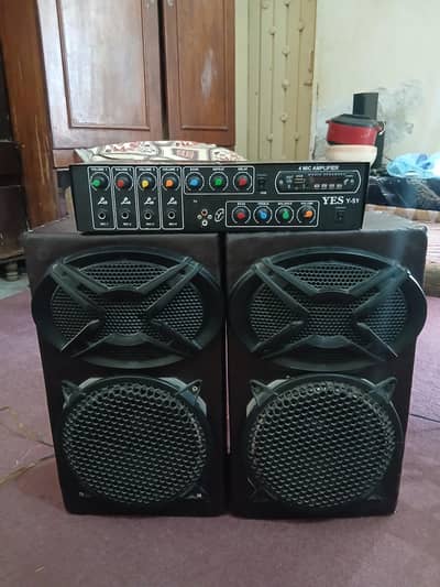 Two Sony Speaker + Amplifier  Full System