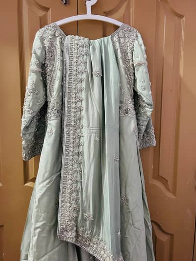 Maxi with Cane, Dupatta and Potli.
