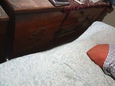 1 double bed, 2 dinning table, sofa dressing table and dividers