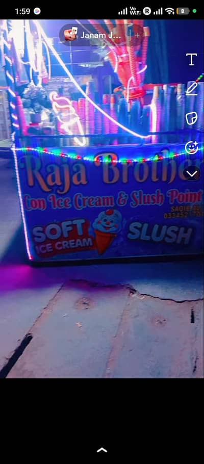slush ice cream machine running Bussiness setup