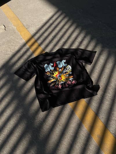 Plain Black Drop Shoulder Tshirts