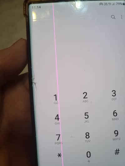Samsung Note 20 Ultra line and glass break