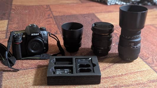 Nikon D7000 DSLR Camera with three lens