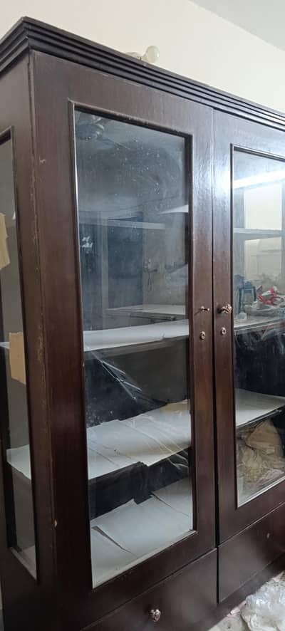 showcase wooden cupboard Glass