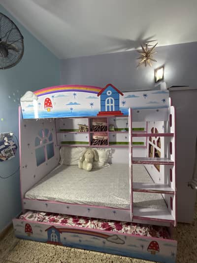 3 bed - bunkbed, slide and ladder