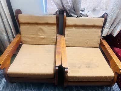 Deyar wood 5 seater sofa set for sale