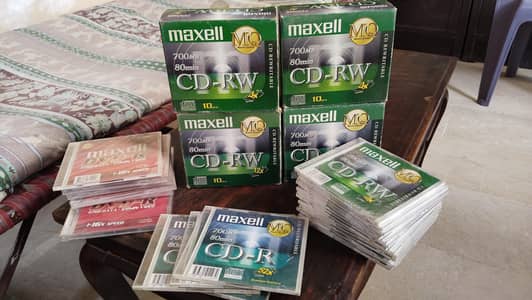 Maxell DVD -R 4.7 GB, Maxell CD-RW 700Mb