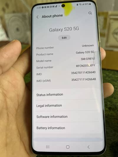 Samsung Mobile S20