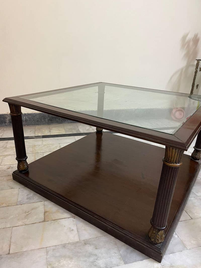 Big table with 2 side tables 2