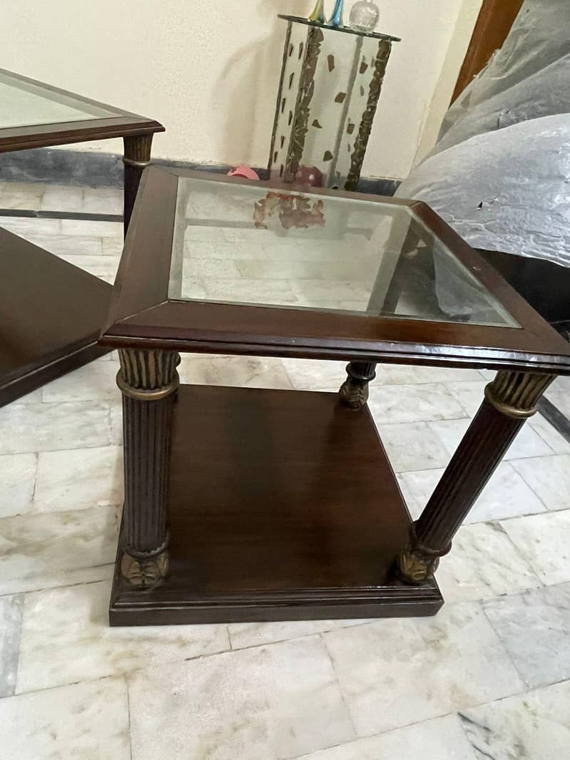 Big table with 2 side tables 4