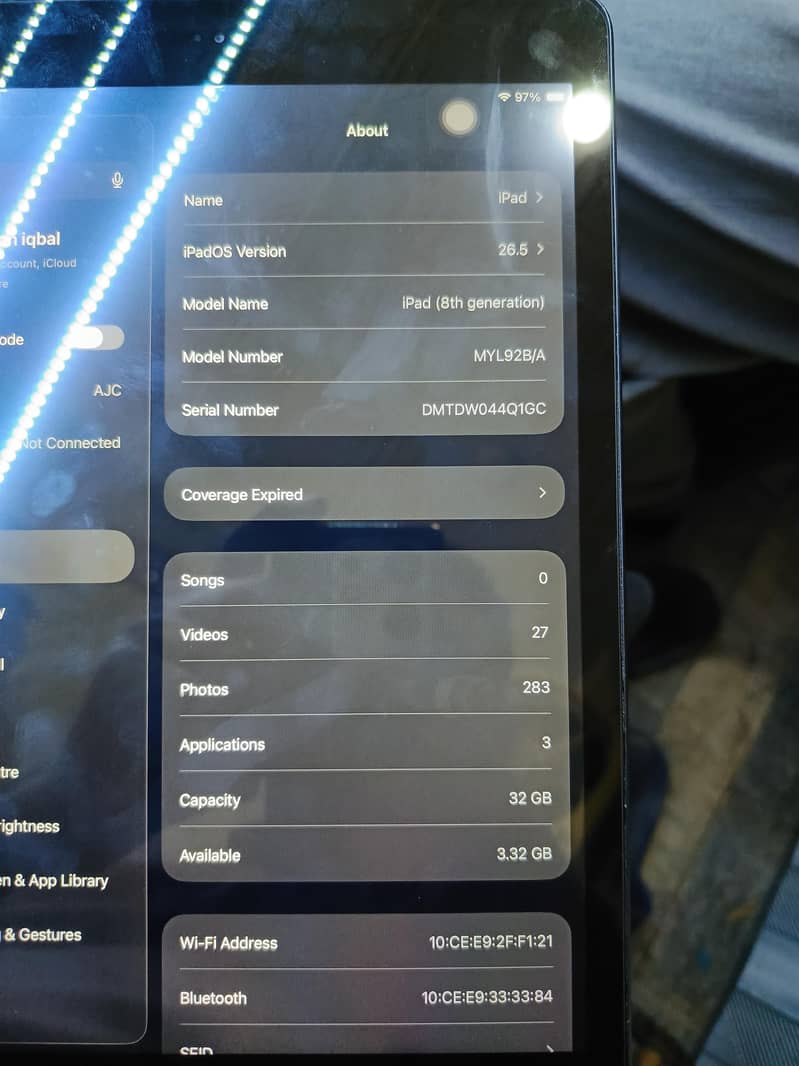 ipad 8th generation 32GB 2