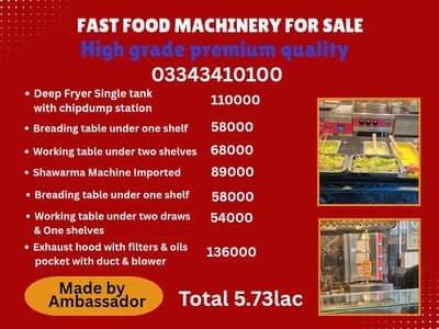 Ambassador Company Fast Machinery for Sale