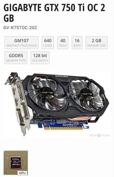 GTX 750 Ti OC 2GB Dual Fan Gigabyte