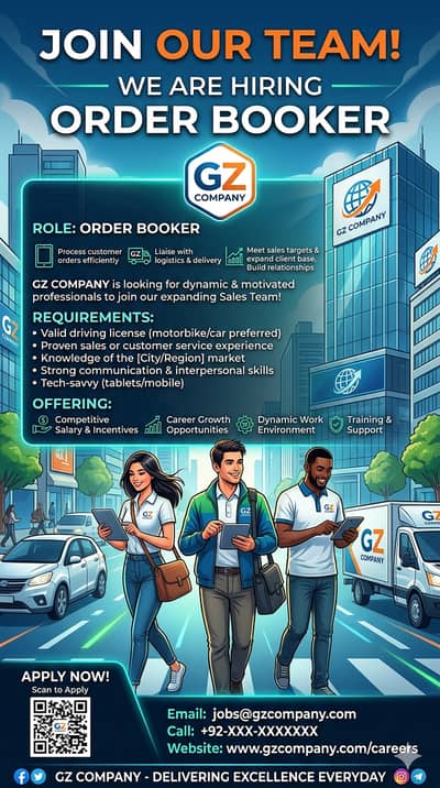 Need Order bookers for GZ