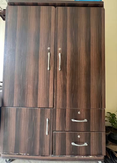 Wooden Cupboard (Almari) with double door storage cabinet