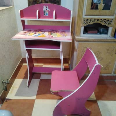 Writing Table with Chair - Solid Wood Good Quality