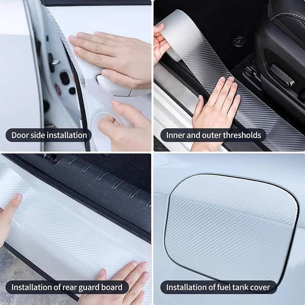 Universal Car Door Sill Protection Tape In Carbon Fibre Material