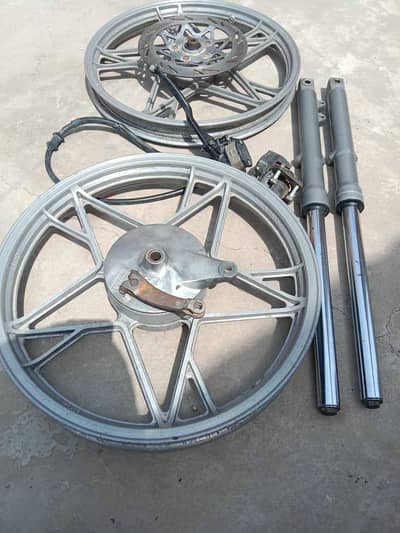 alloy wheels with disc break and shock for Suzuki gs 150