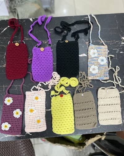 Crochet clutch/mobile cover