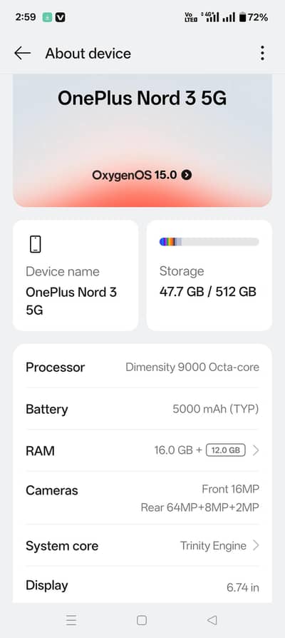 OnePlus Nord 3 16+12 512Gb
