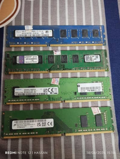 ddr4 Ram 8gb n 4gb. ddr 3 4gb n 4gb.