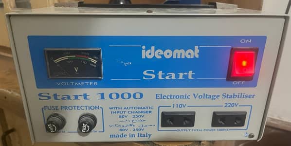 Ideomat Start 1000 Voltage Stabilizer 1000VA – Italy Made, Like New