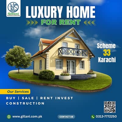 120 yards 3 bed dd on main 100 feet wide road sector 24A Scheme 33 Karachi