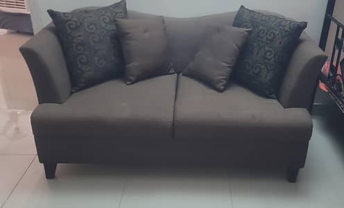 3+1+1 Sofa Set Used - Brown Fabric - Good Condition - Karachi