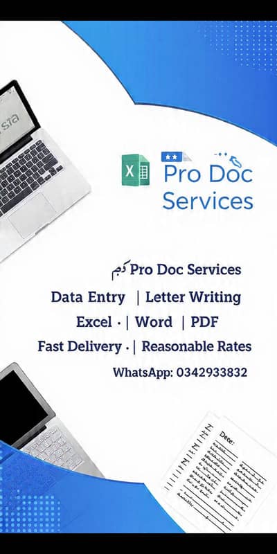 professional Data Entry + Letter writing services , excel, word