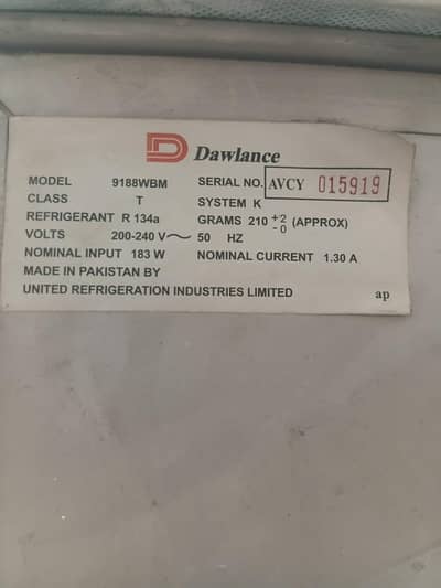 Dawlance Freezer for Sale - Good Condition