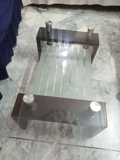 Center Table with Glass Top perfect for drawing room