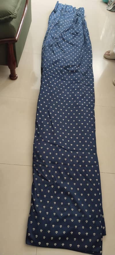 Navy blue simple modern sleek curtains