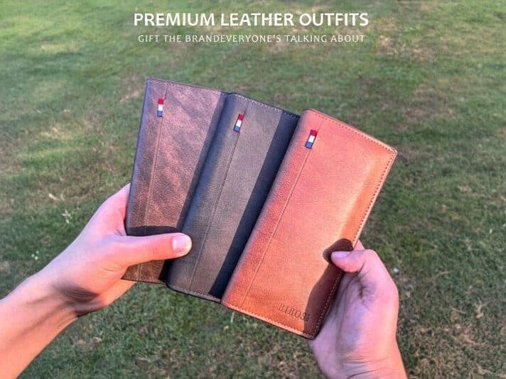 Premium Long Leather Wallets. 5
