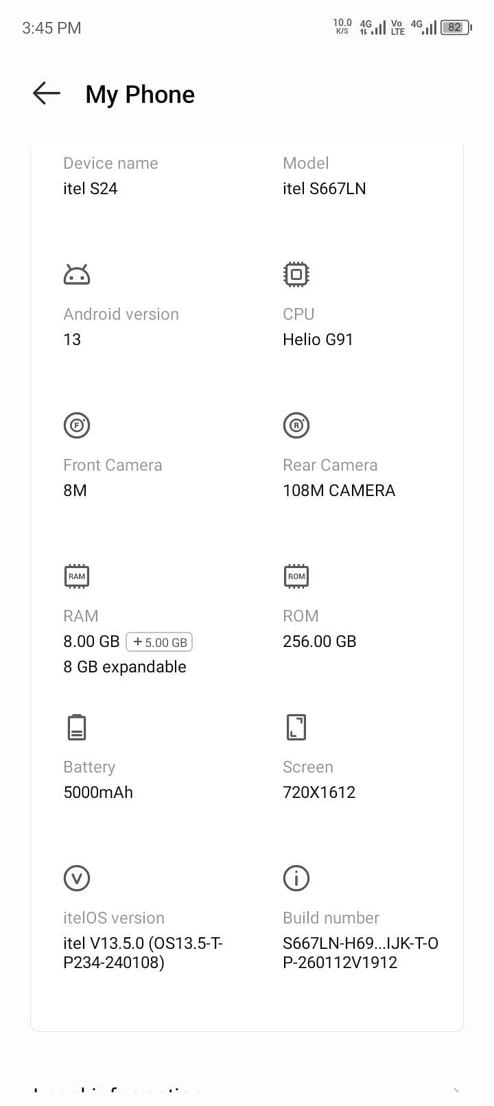 Itel S24 5