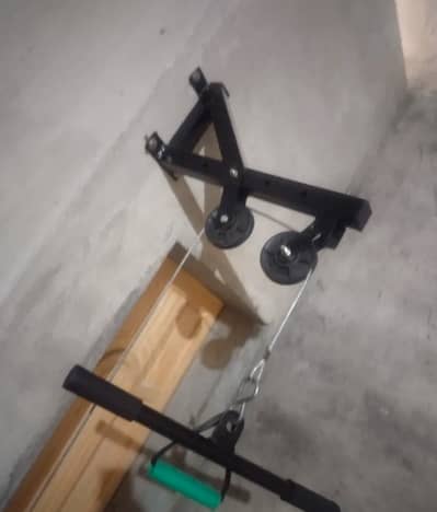 Machine used for triceps, back, biceps, flies, abs, and for other ex