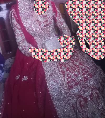deep red bridal lehnga