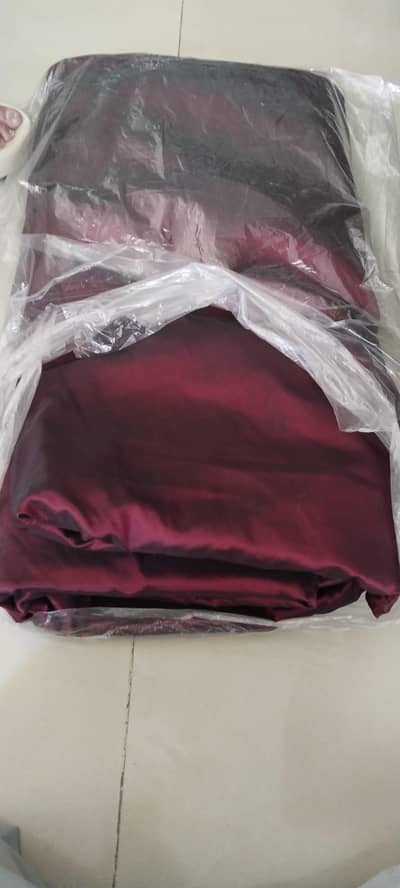 simple red color curtain