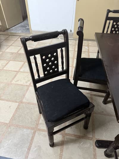 Wooden dining table