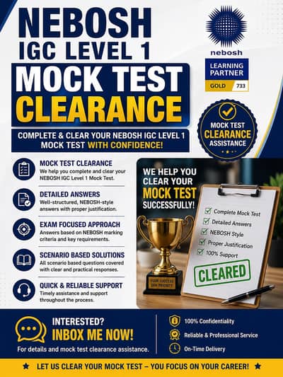 Nebosh igc level 1 mock test