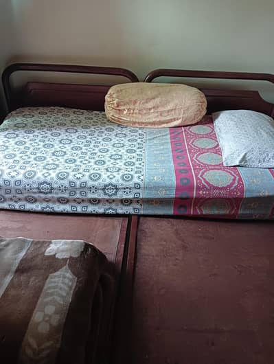 2 single bed shesham ka matress Free
