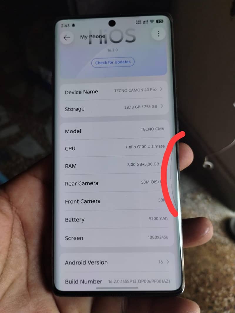 Tecno CAMON 40 Pro 6