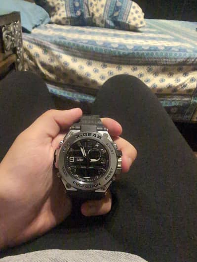assalamoalaikum watch for sale leather strap brands name is x Gear