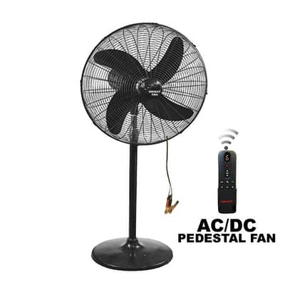 Orient 24" AC/DC Pedestal Fan with 4 Blades