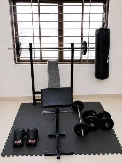COMPLETE HOME GYM SETUP FOR SALE