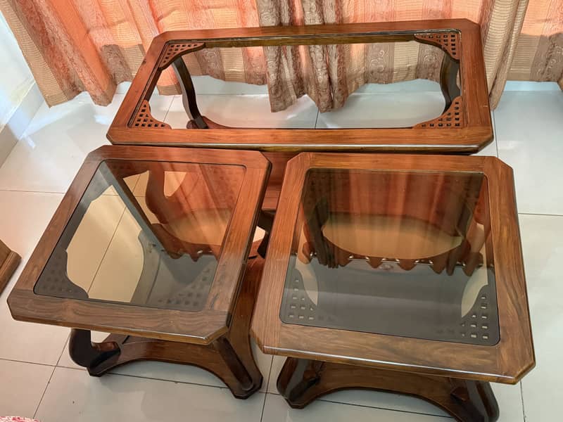 Centre Table Set - Solid sheesham wood 2