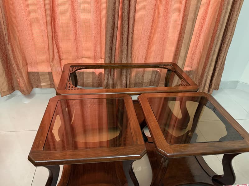 Centre Table Set - Solid sheesham wood 4